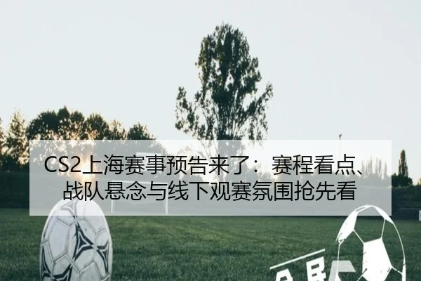 CS2上海赛事预告来了：赛程看点、战队悬念与线下观赛氛围抢先看